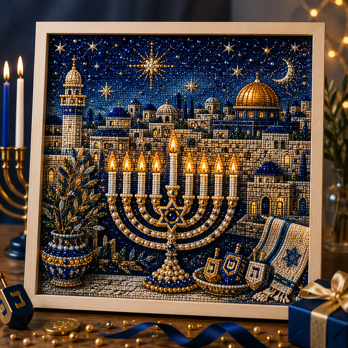🕎✨ Hanukkah Pearl Art DIY Kit — create something beautiful together, one pearl at a time