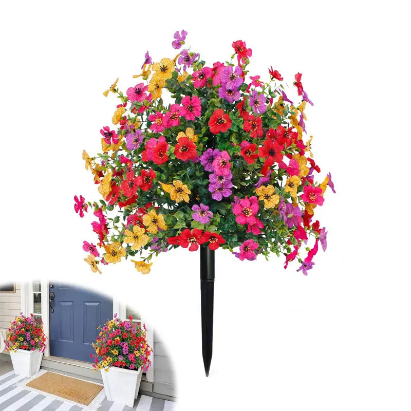 🌿Artificial flower decoration with eucalyptus and violets 💜