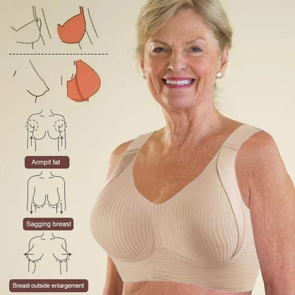 🎁Last Day: Buy 1, Get 3 Packs🔥Super Supportive Bra | Wireless Push-Up Bra👍No More Sagging Breasts