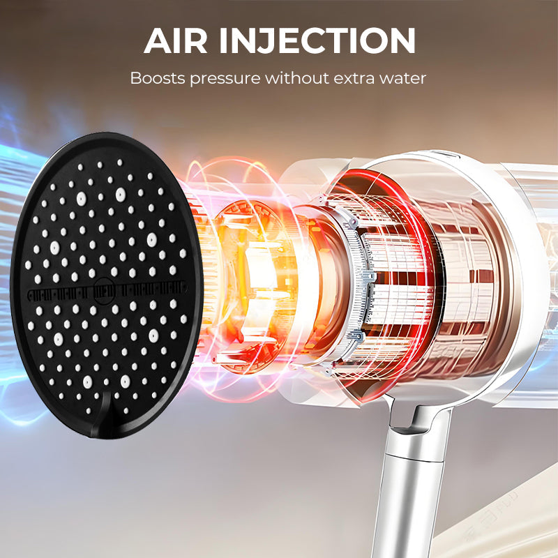 🌧️ Is the water pressure too low? This rain shower head is the solution—with eight adjustable spray settings, it delivers a truly torrential downpour! 💪🚿