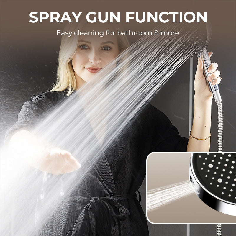 🌧️ Is the water pressure too low? This rain shower head is the solution—with eight adjustable spray settings, it delivers a truly torrential downpour! 💪🚿