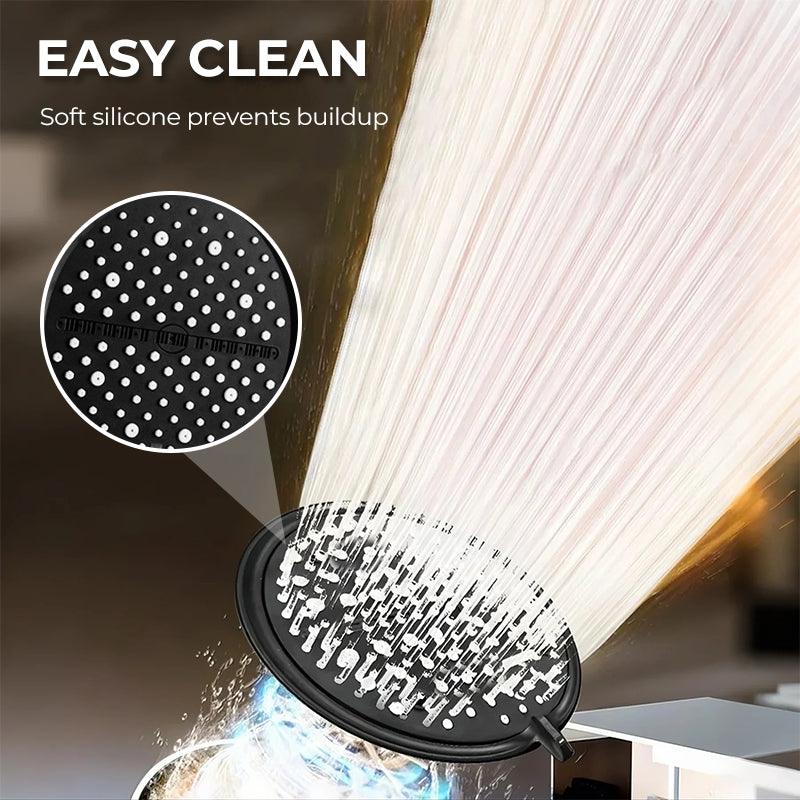 🌧️ Is the water pressure too low? This rain shower head is the solution—with eight adjustable spray settings, it delivers a truly torrential downpour! 💪🚿